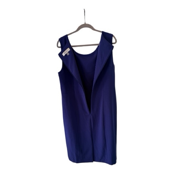 NWT Kasper Woman Regal Purple Sleeveless Sheath Dress 16W • Lined • Back Slit - Picture 6 of 8